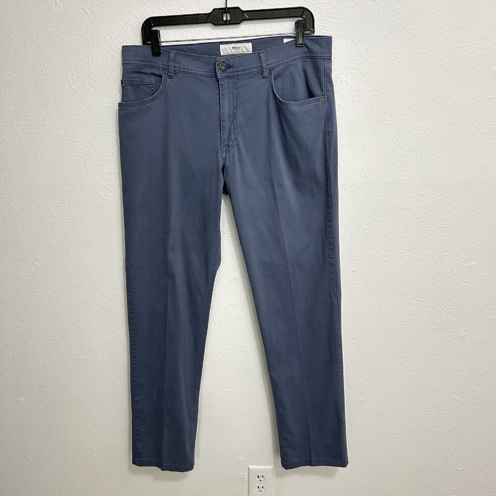 Brax‎ Cooper Fancy Pants Men's Size 33X31 Slate Blue Straight Regular Fit Preppy